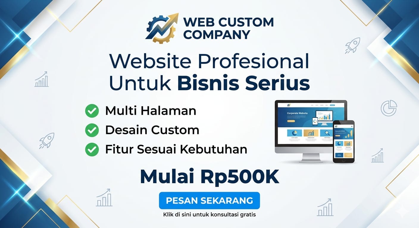 Website Profesional Full Custom (Multi Halaman)